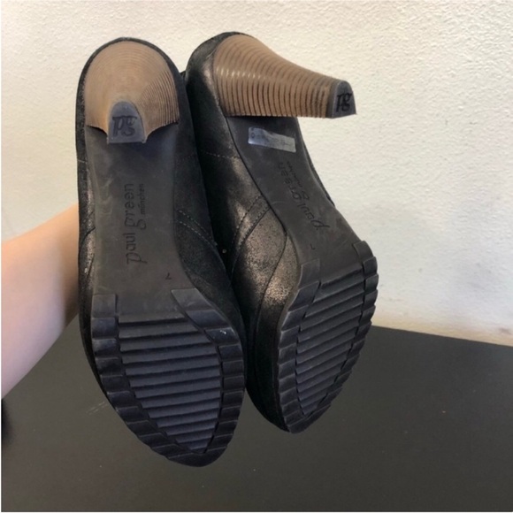 Paul Green Munchen Black Silver Heeled Boots - Picture 9 of 15